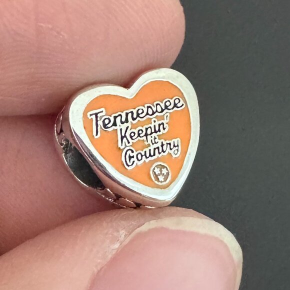 Pandora Tennessee Country Flag Dangle Charm S 925 Jewelry - Picture 6 of 7